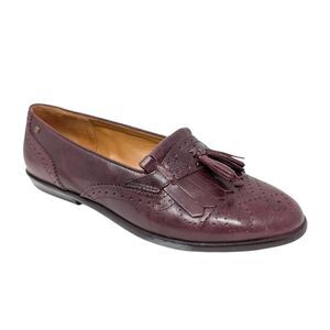 Etienne Aigner 6.5 Oxblood Maroon Tassel Leather Loafer Career Evening Vintage